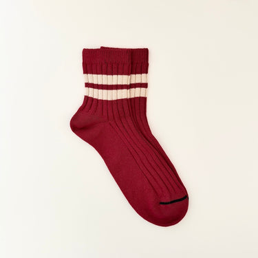 HERITAGE 9.1 Heritage 9.1 Socks Vintage 1960 Dark Red/Natural | Loft 33