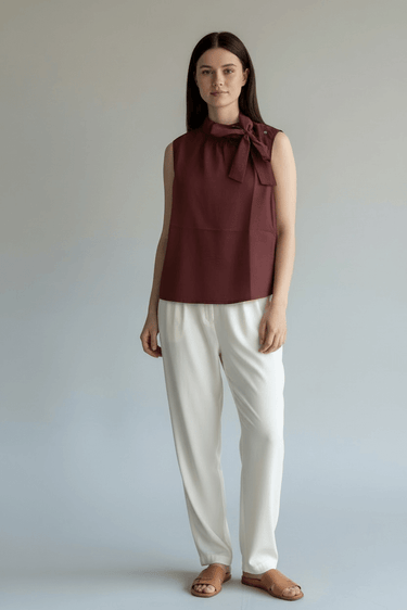 Madame Venice Madame Venice Blouse Cinzia Bordeaux | Loft 33