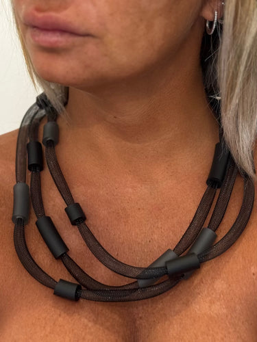 Cautero Cautero Necklace Net Black | Loft 33
