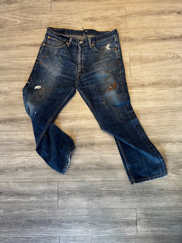 YI YI Denim Reworked Levi's Spotted Brown | Loft 33